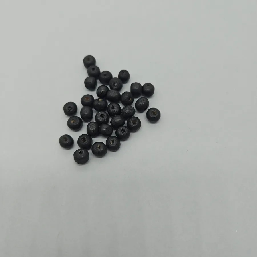 8mm%20Mat%20Siyah%20Yuvarlak,%20Top%20Ahşap%20Boncuk