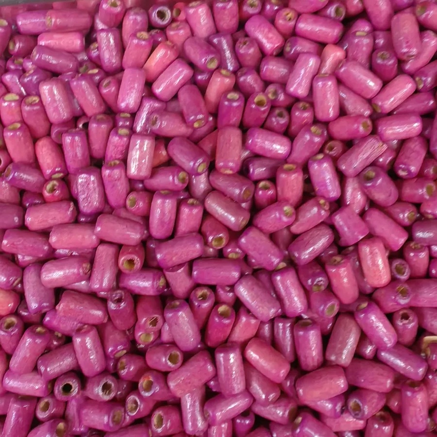 12,5x5,5mm%20%20Parlak%20Açık%20Pembe%20Boru%20Ahşap%20Boncuk