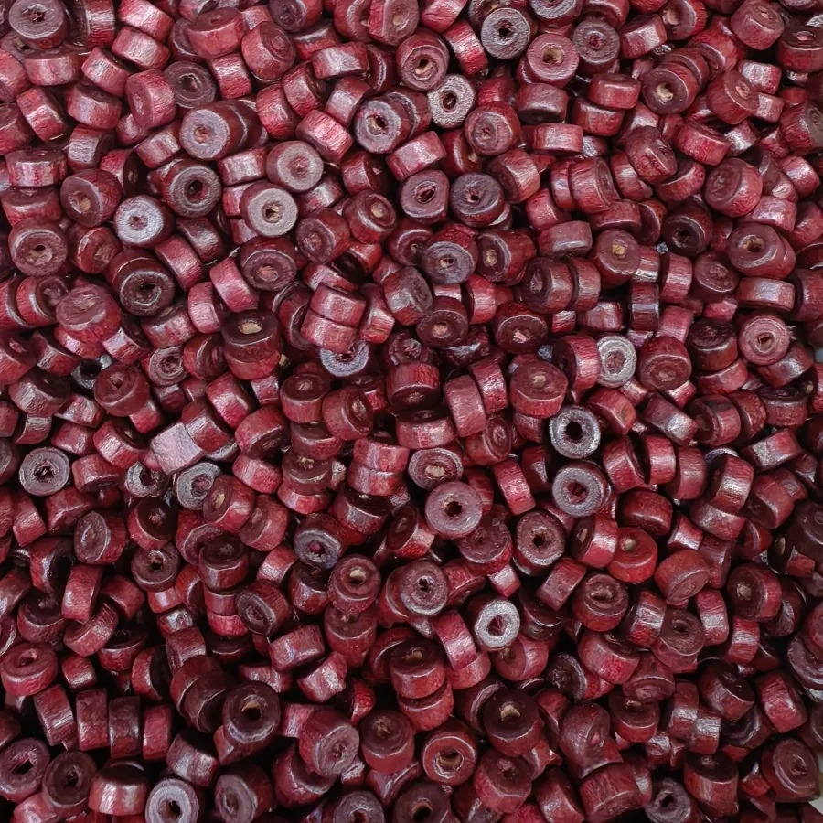 3,5x8mm%20%20Parlak%20Bordo%20Rondela%20Ahşap%20Boncuk