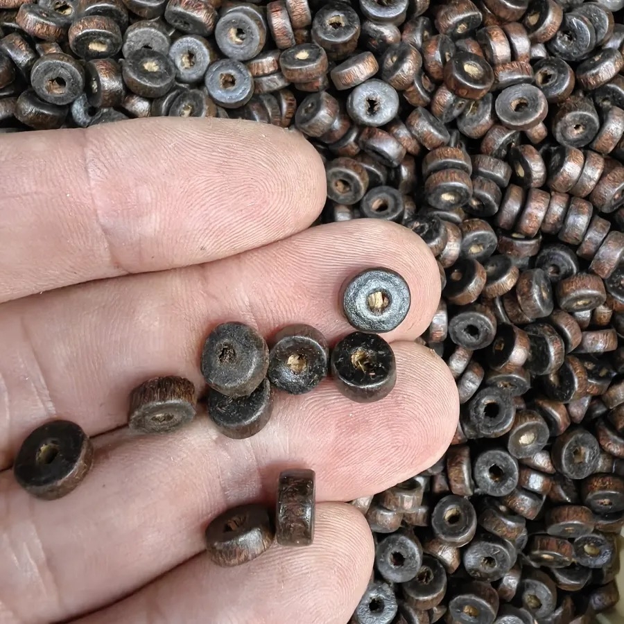 3,5x8mm%20%20Parlak%20Koyu%20Kahverengi%20Rondela%20Ahşap%20Boncuk