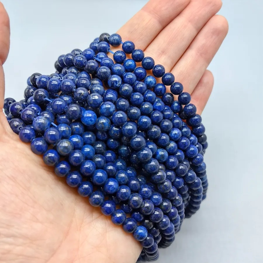 6%20mm%20Lapis%20Lazuli%20Küre%20Kesim%20Doğal%20Taş%20Dizi