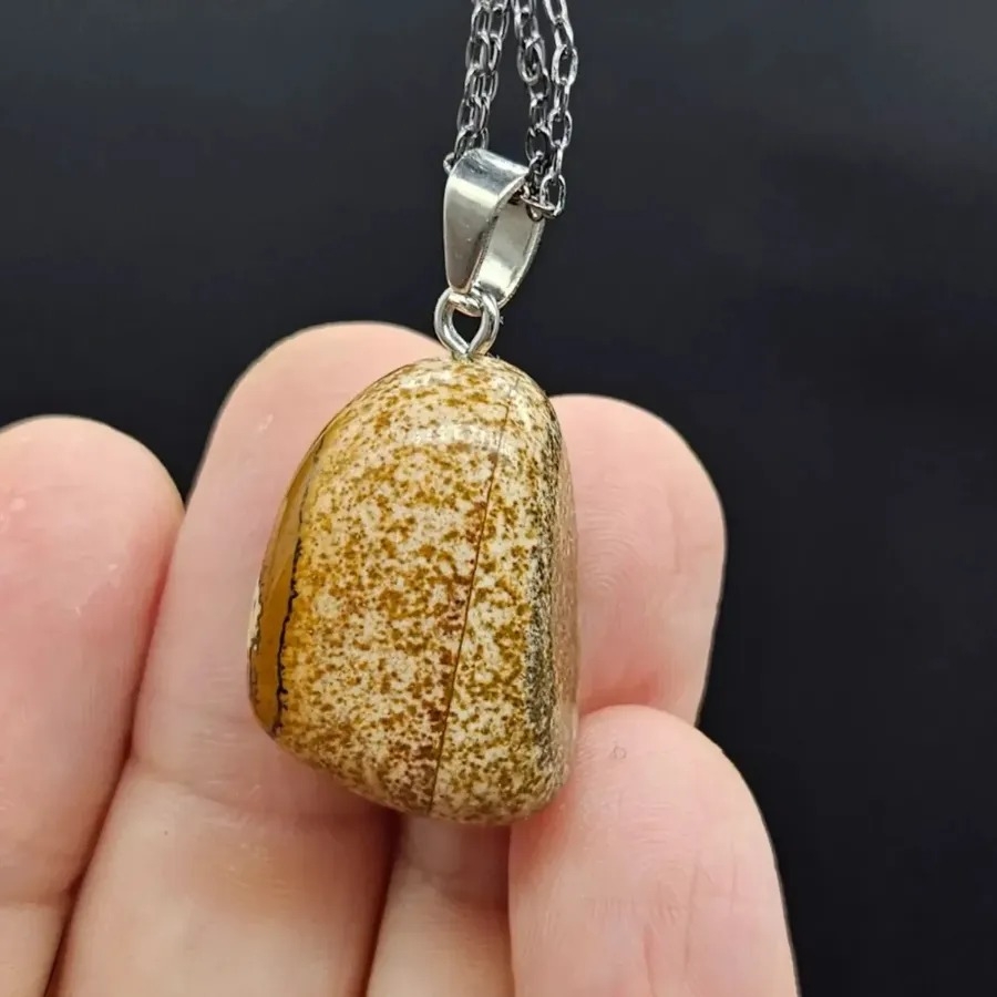 1,5cm%20Çöl%20Jasper%20Taşı%20Doğal%20Taş%20Oval%20Kolye%20Ucu