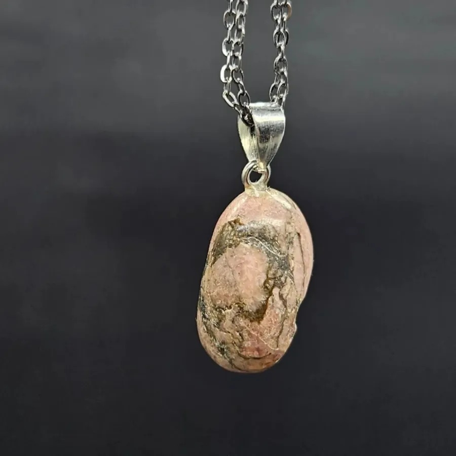 1,5cm%20Pembe%20Jasper%20Taşı%20Doğal%20Taş%20Oval%20Kolye%20Ucu