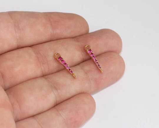 24%20Ayar%20Altın%20Kaplama%20Pembe%20Zirkon%20Taşlı%20İğne%20Charms,%20İğne%20Kolye%20Ucu