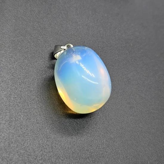 Opal Oval Doğal Taş Kolye Ucu