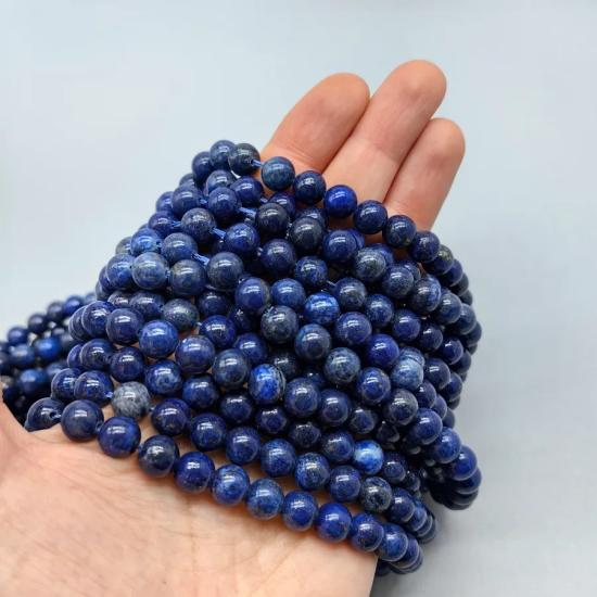 8 mm Lapis Lazuli Küre Kesim Doğal Taş Dizi