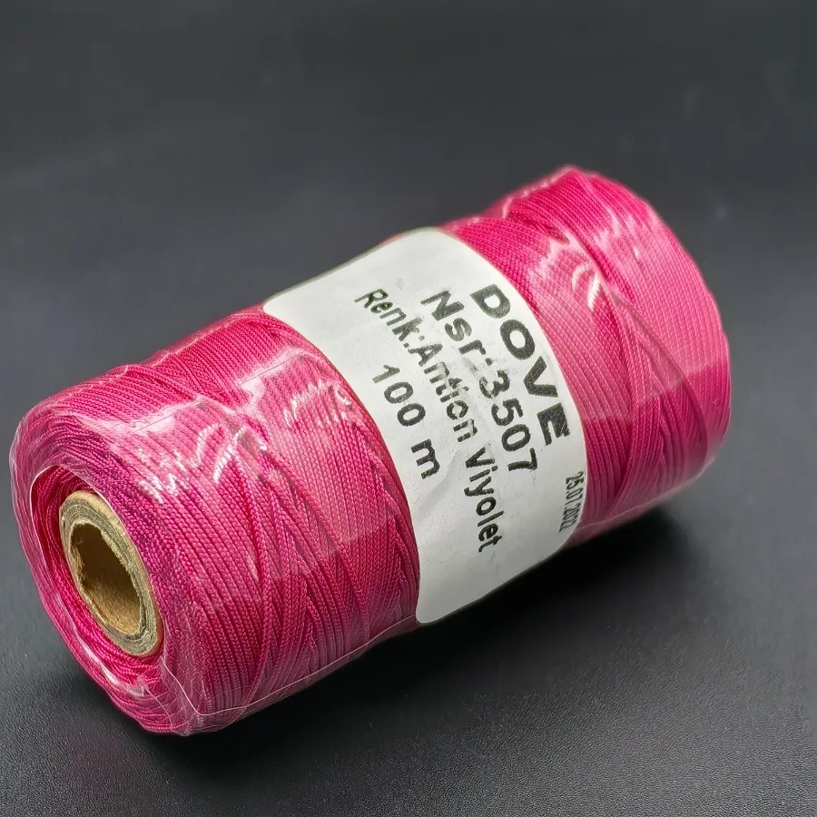 100MT%20/%200,8mm%20Koyu%20Pembe%20-%20Viyolet%20Paraşüt%20Makrome%20İp